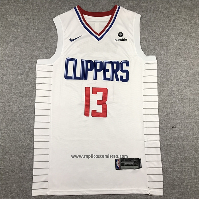 Camiseta Los Angeles Clippers Paul George #13 Association 2017-18 Blanco
